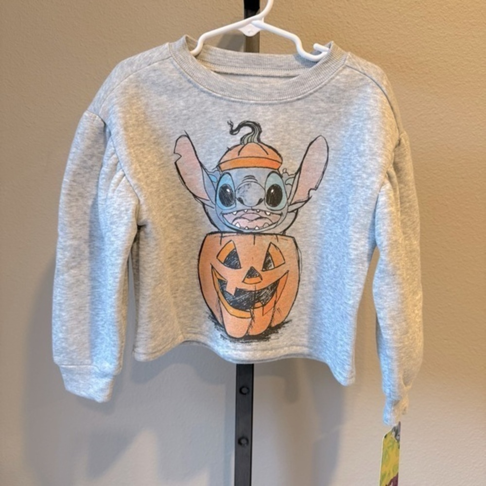Disney Stitch Halloween sweatshirt little girls size 4 NWT